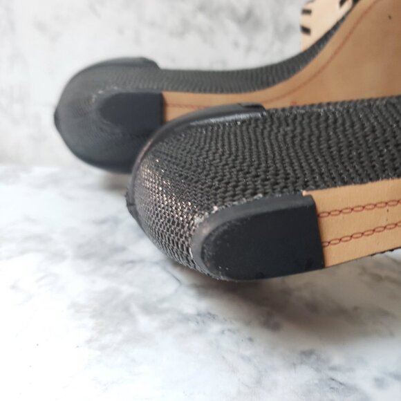 Black/Nude Ankle Strap Sam Edelman Women's Silvia Wedge Sandal 8.5 - Picture 3 of 14